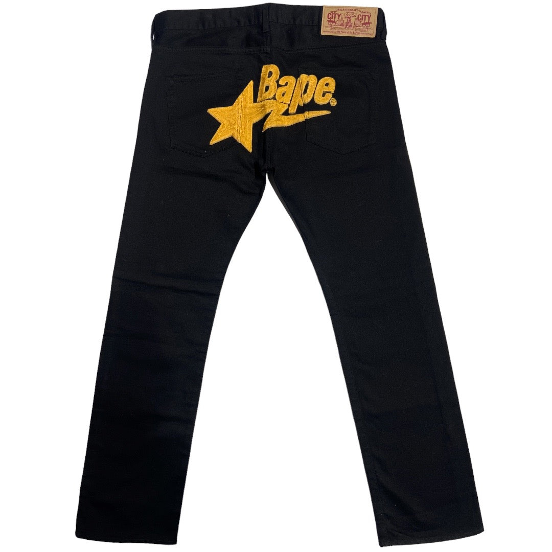 bape sta black jeans 90s - パンツ