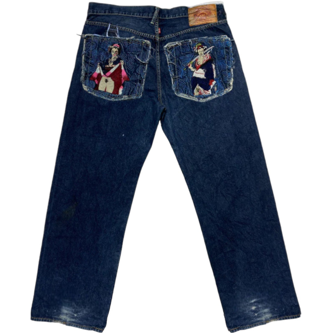 RMC EXPLICIT EMBROIDERY DENIM JEANS[44-40]