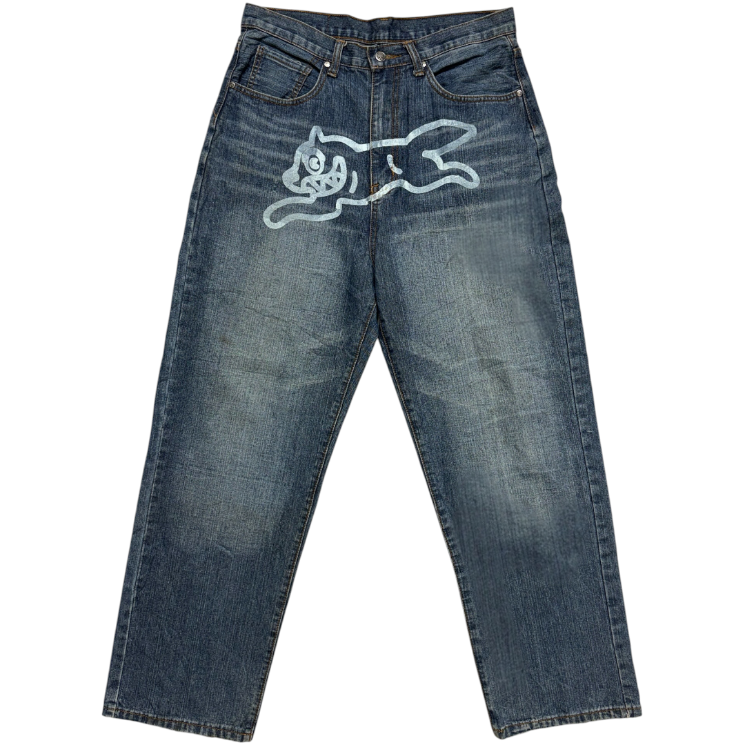 ED EMBROIDERED FRONT SPELLOUT JEANS [29-28] (Copy 3)