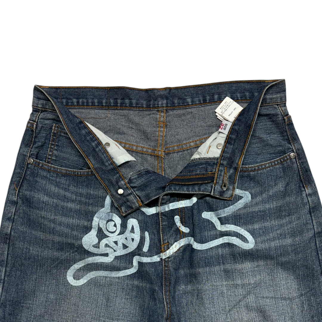 BBC RUNNING DOG LIGHT WASH JEANS[33to30]