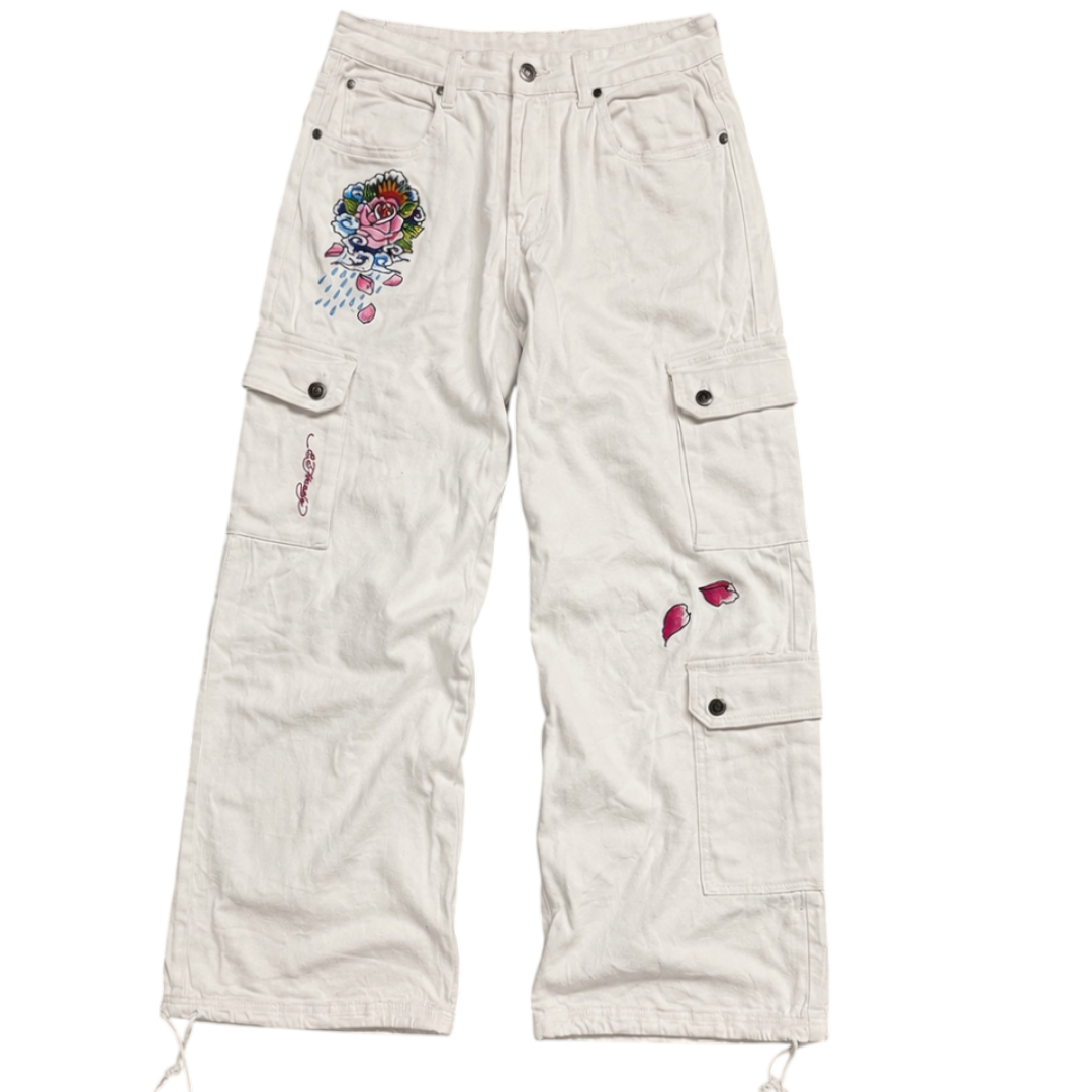 ED SPELLOUT EMBROIDERED JEANS [26 to 30]