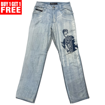 FUBU PRINTED JEANS [28-26]