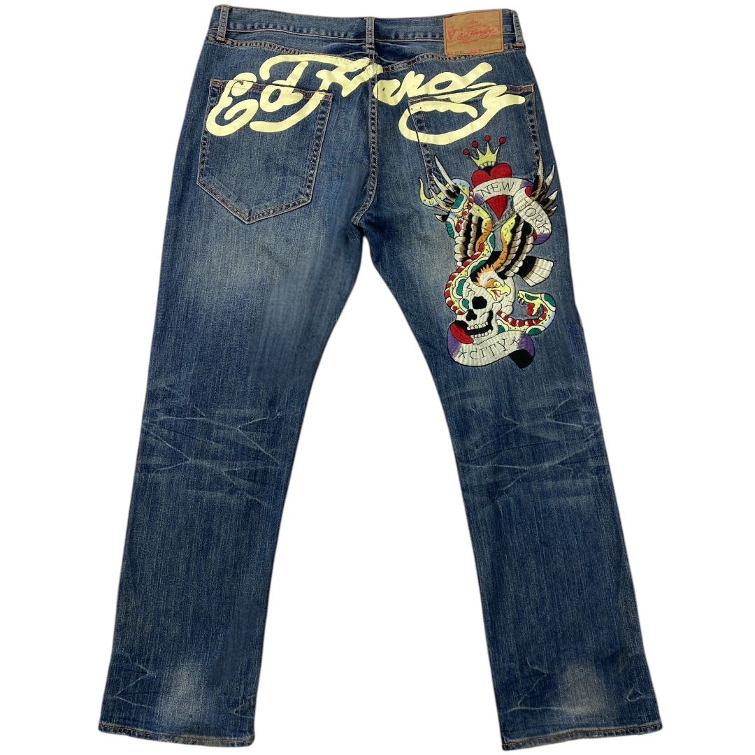 ED NEW YORK CITY SPELLOUT  JEANS [38-34]