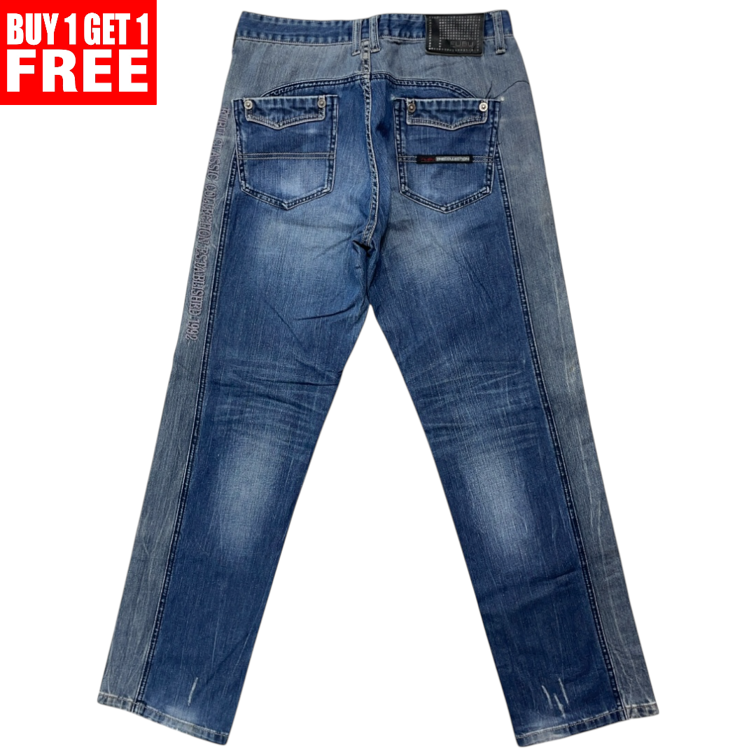 FUBU DARK WASH JEANS [30-28]