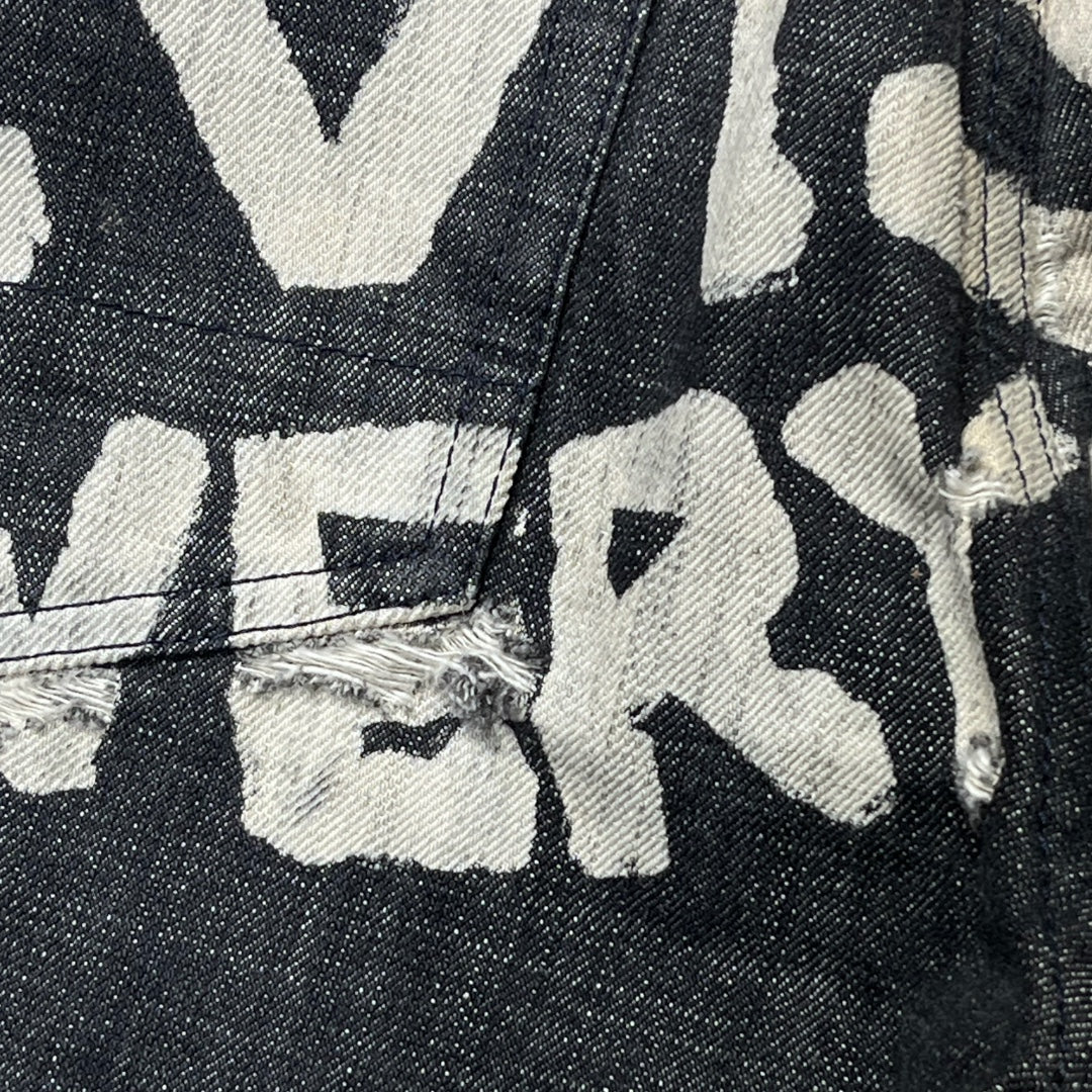 EVI*U DARK WASHED SPELLOUT DENIM [34-30]