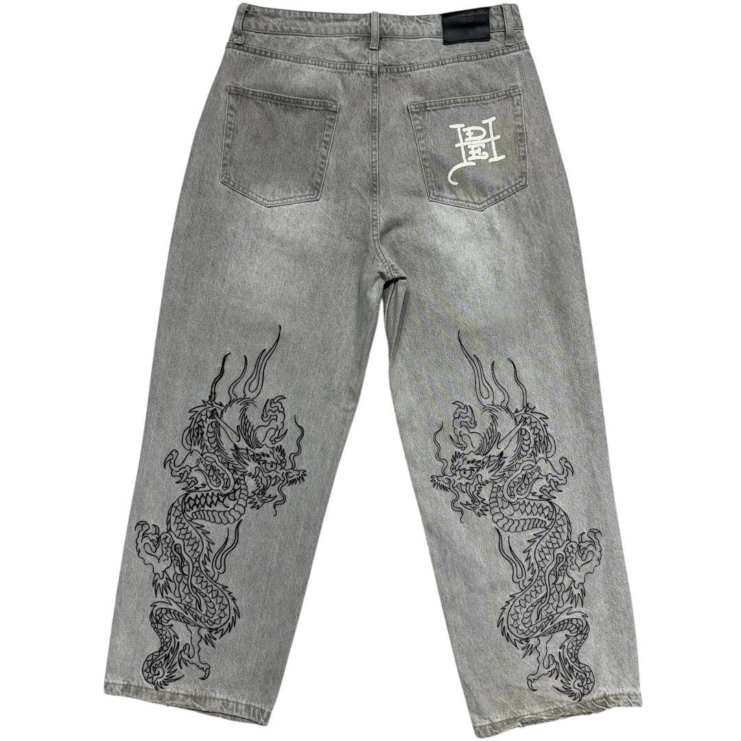 AUDIGER SKULL DARK WASH EMBROIDERED JEANS [38-34] (Copy 3)