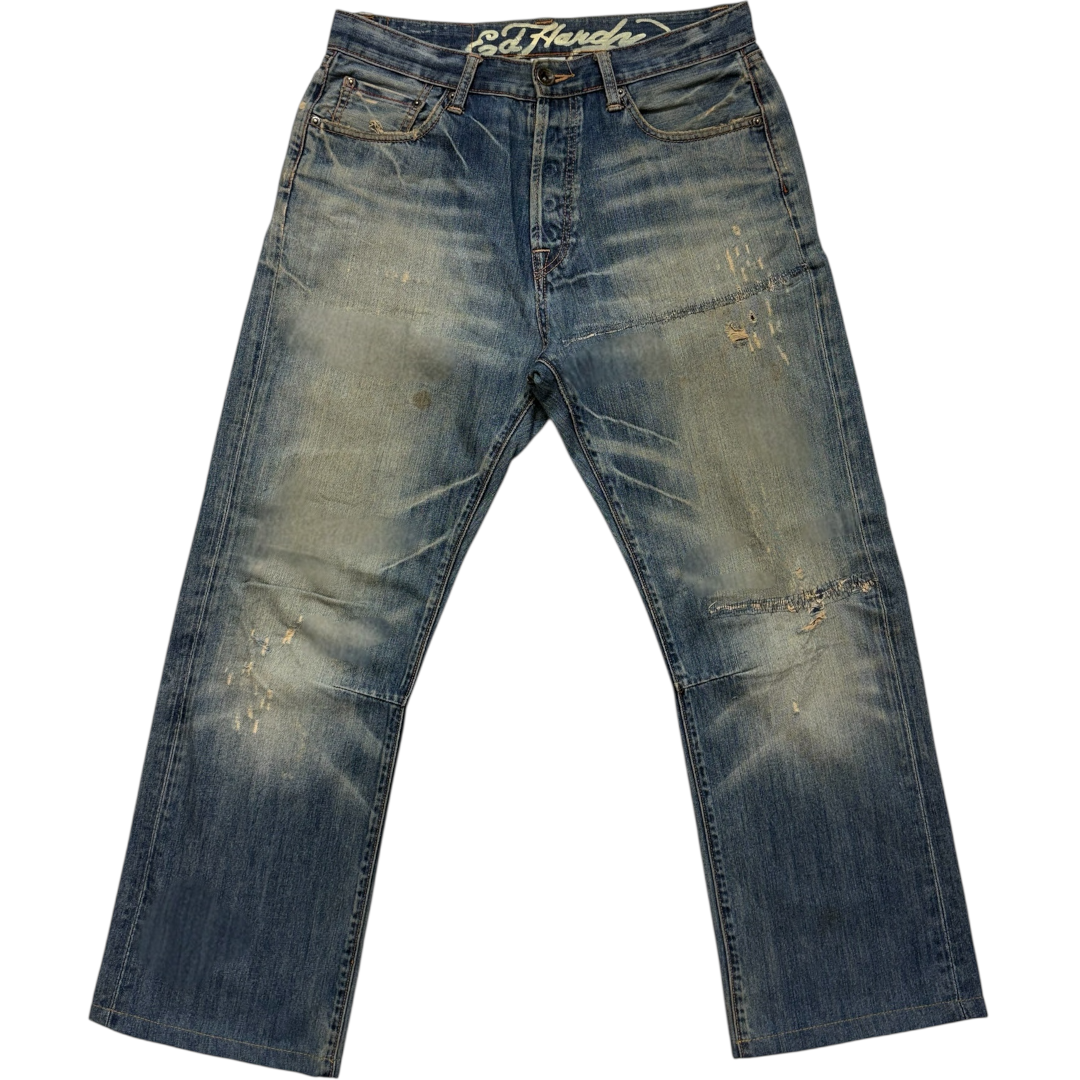 ED DRAGON EMBROIDERED JEANS [34-30]