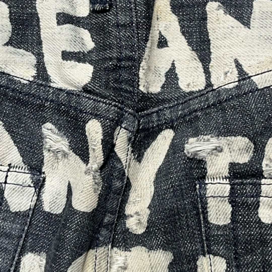 EVI*U DARK WASHED SPELLOUT DENIM [34-30]