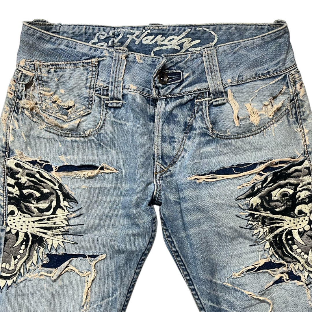 ED TIGER EMBROIDERED JEANS [38-34]