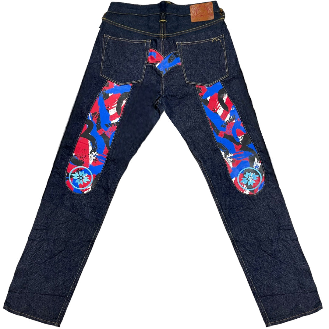 EV*SU PAINT SPLATTER SELVEDGE DIACOCK DENIM [36-34]