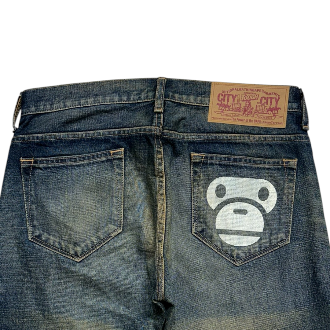 ED EMBROIDERED FRONT SPELLOUT JEANS [29-28] (Copy 2)