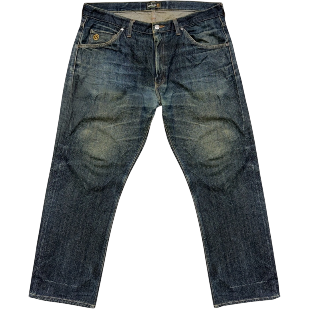 ED EMBROIDERED FRONT SPELLOUT JEANS [29-28] (Copy)