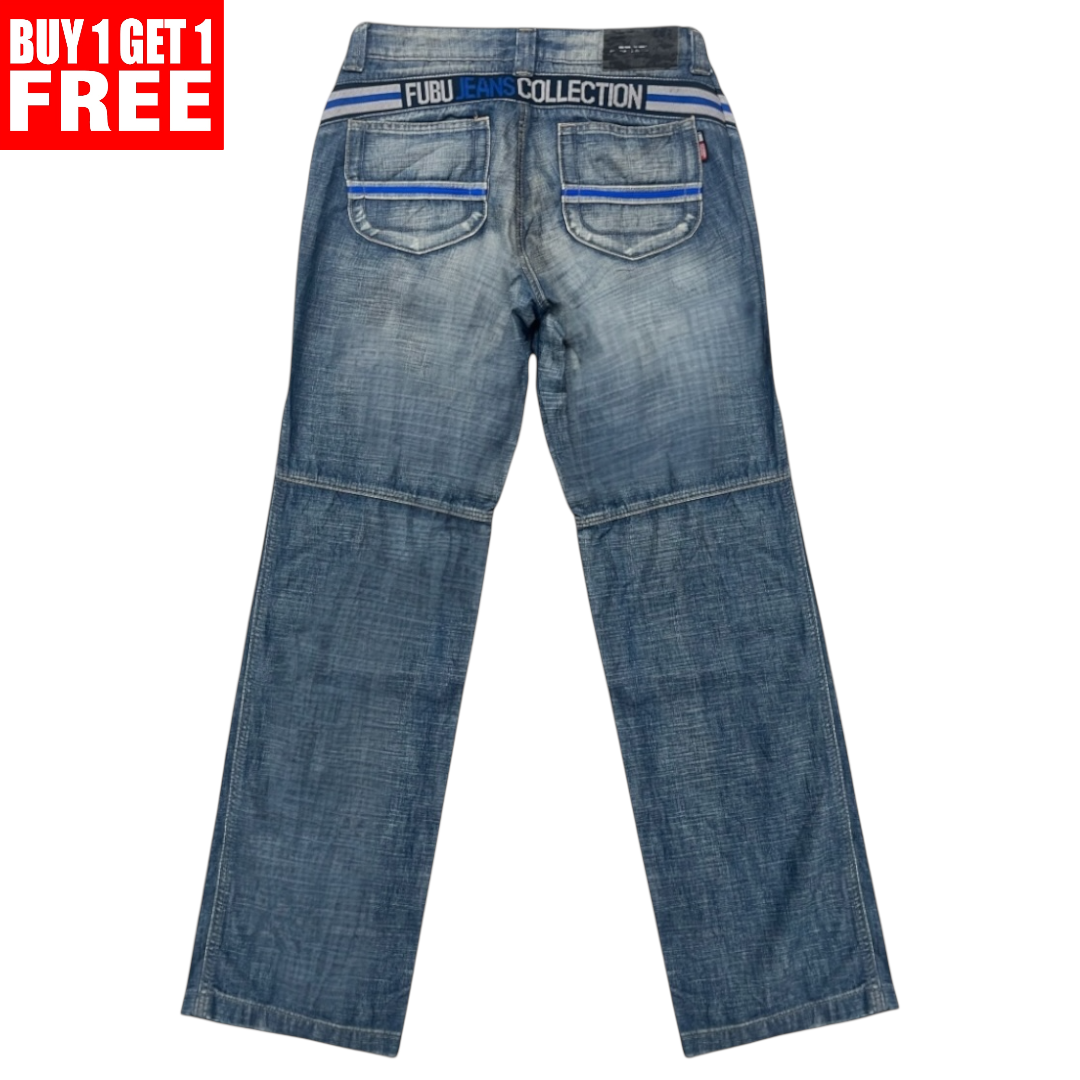 FUBU LIGHT WASH JEANS [30-28]