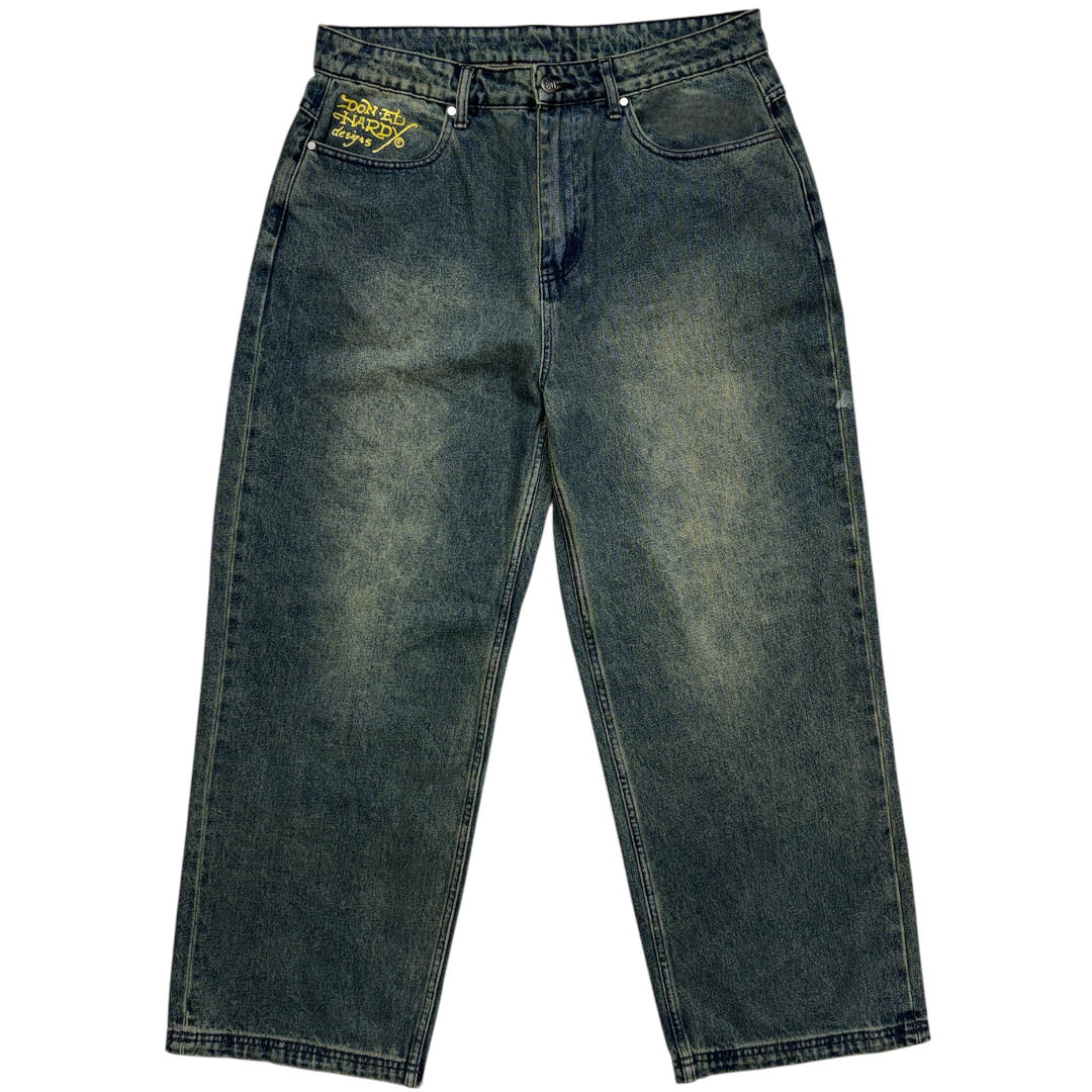 AUDIGER SKULL DARK WASH EMBROIDERED JEANS [38-34] (Copy 2)