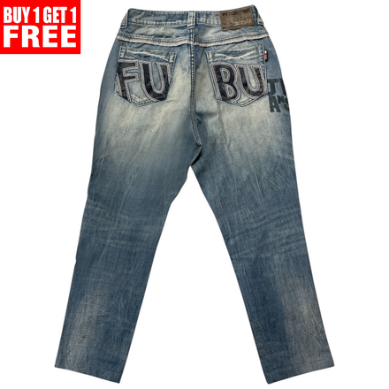 FUBU SPELLOUT JEANS [30-28]