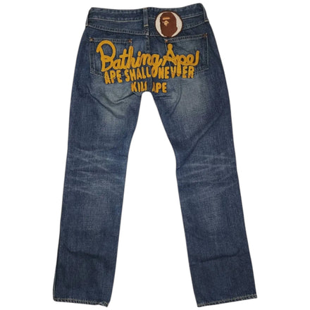 BATHING APE LIGHT WASH JEANS (32-28)