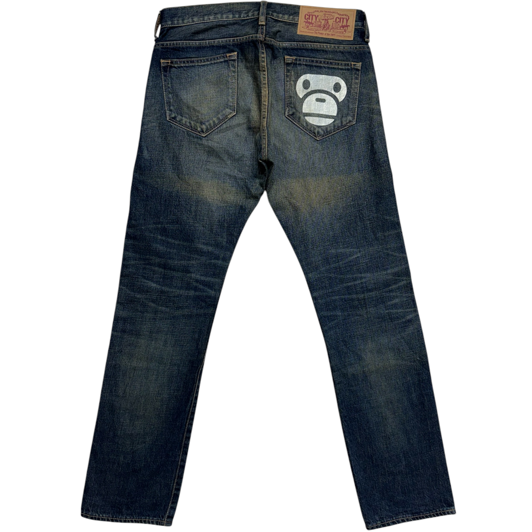 ED EMBROIDERED FRONT SPELLOUT JEANS [29-28] (Copy 2)