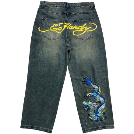 AUDIGER SKULL DARK WASH EMBROIDERED JEANS [38-34] (Copy 2)