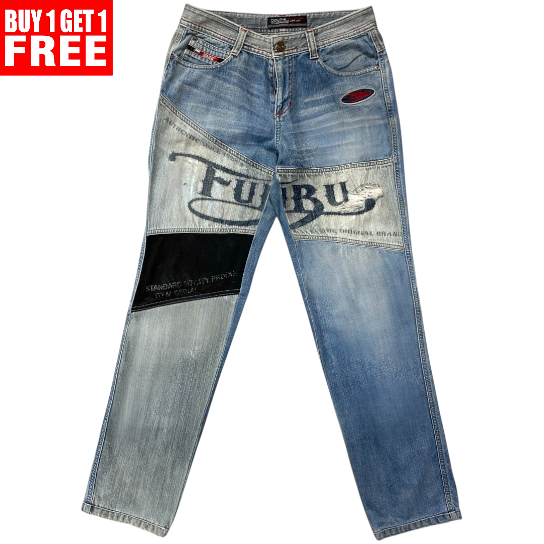 FUBU FRONT SPELL OUT JEANS [30-28]