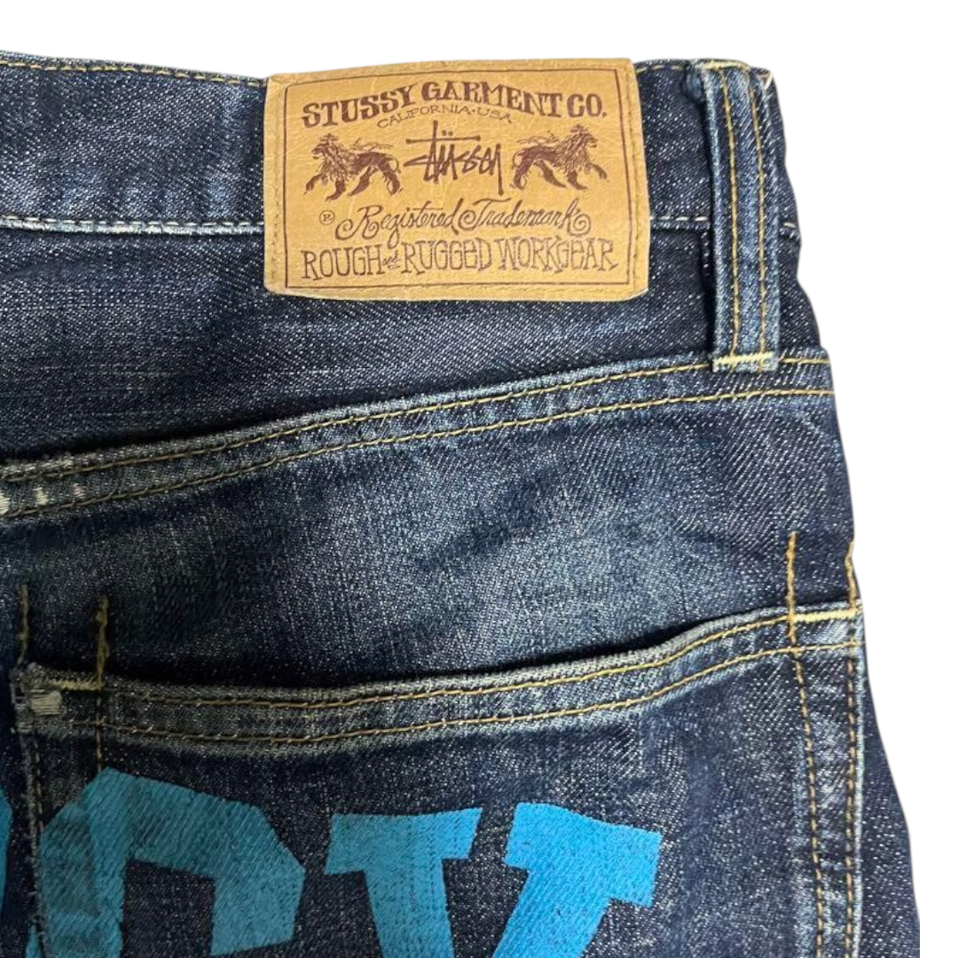DARK WASH DENIM JEANS[36-32]