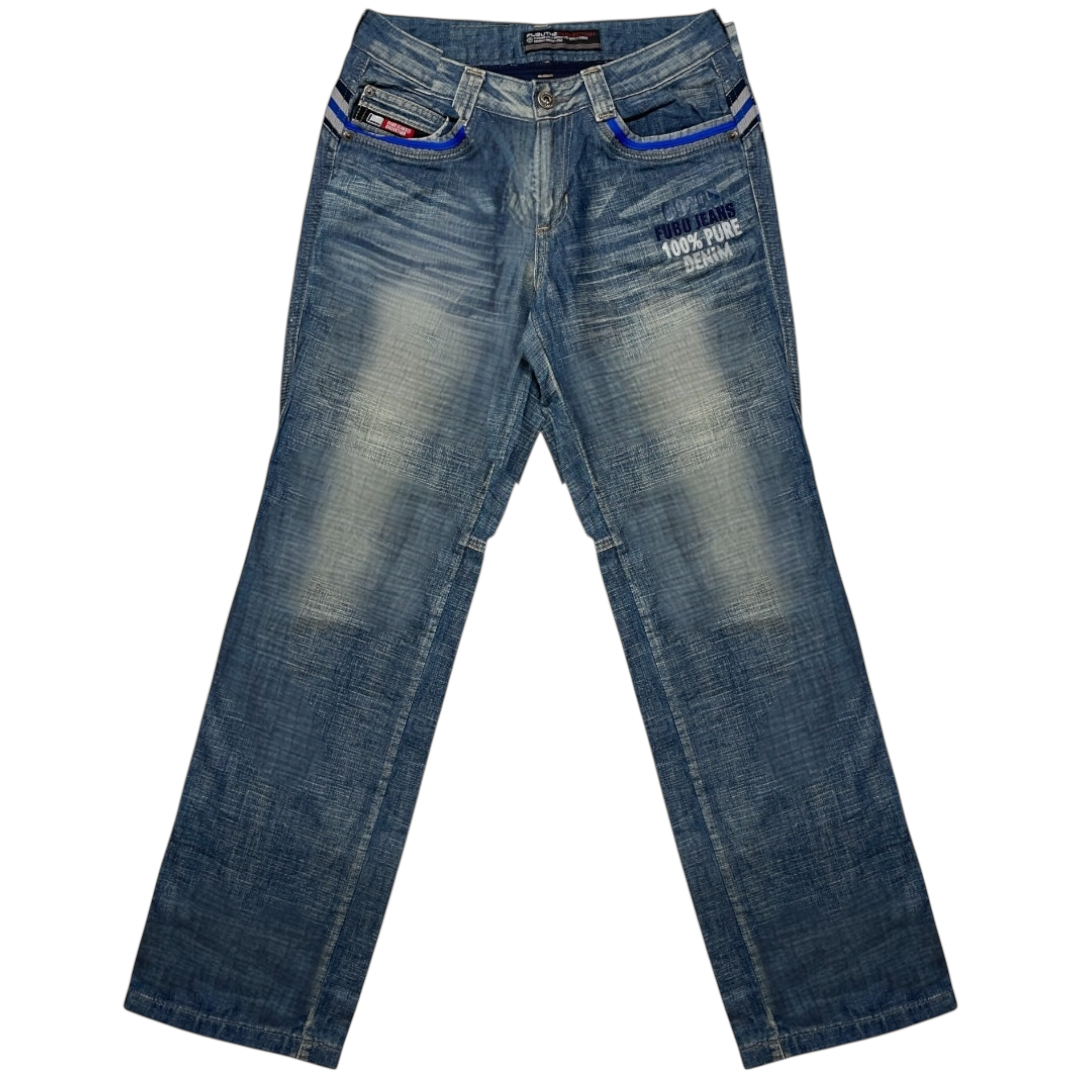 FUBU LIGHT WASH JEANS [30-28]