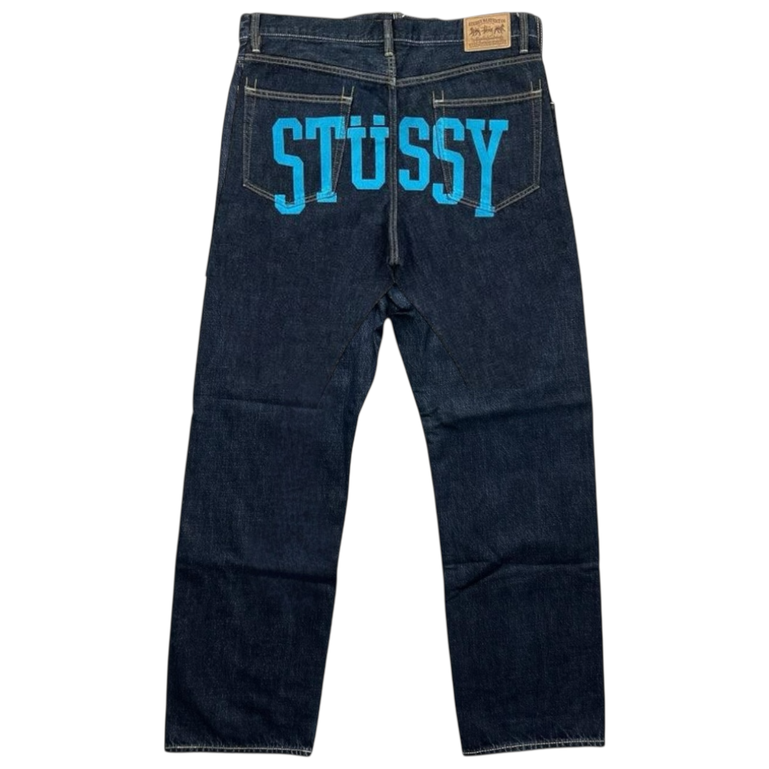 DARK WASH DENIM JEANS[36-32]