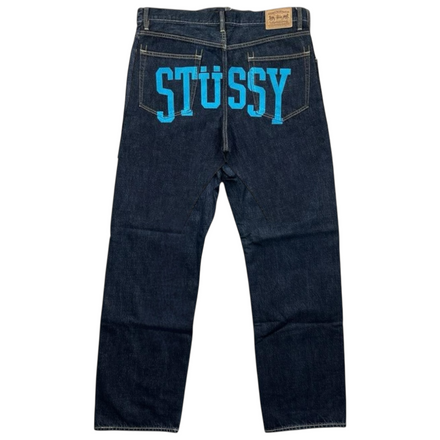 DARK WASH DENIM JEANS[36-32]