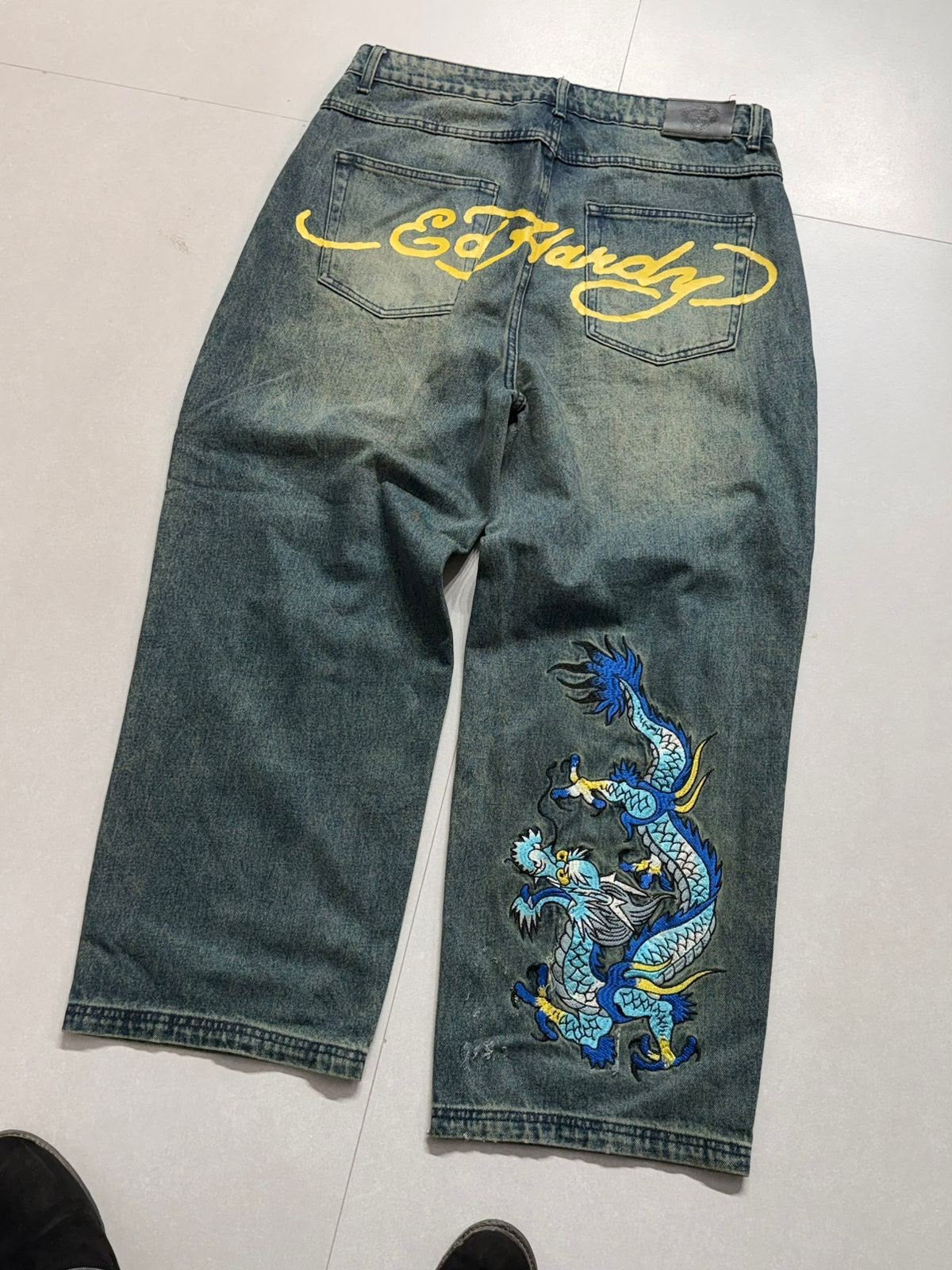 AUDIGER SKULL DARK WASH EMBROIDERED JEANS [38-34] (Copy 2)