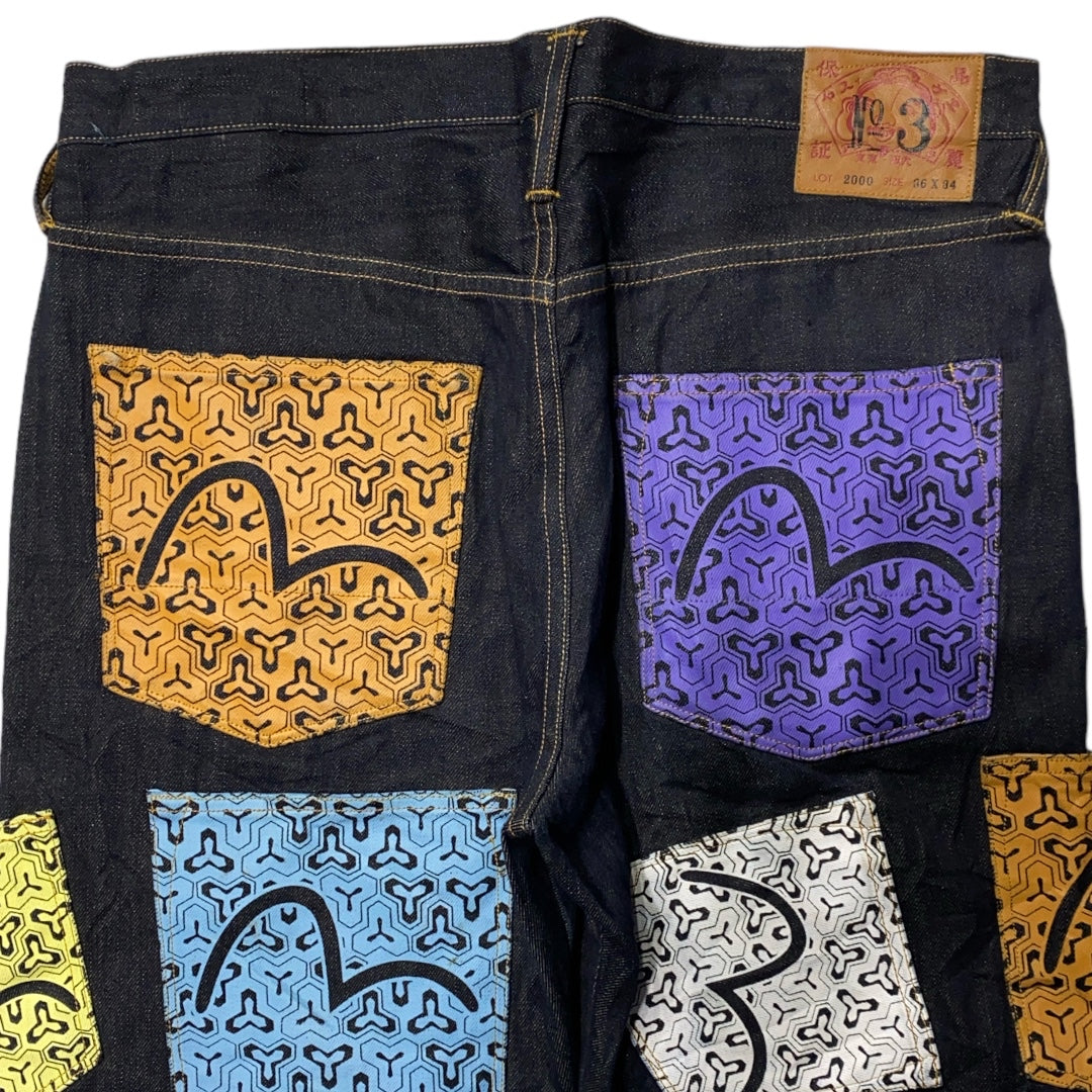 EVISU MULTI POCKET DENIM JEANS [36-32] – Nevermind Studios