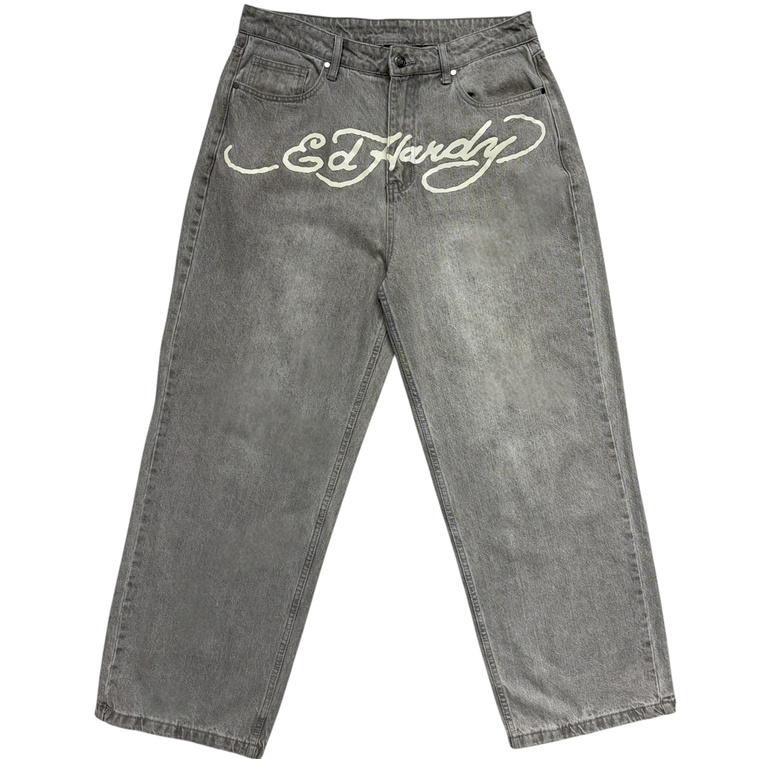 AUDIGER SKULL DARK WASH EMBROIDERED JEANS [38-34] (Copy 3)
