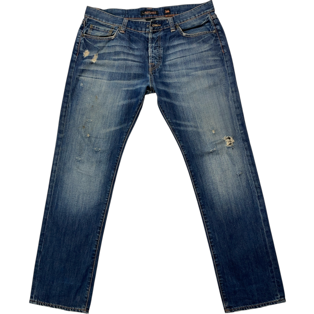 ED LOVE K*LLS SLOWLY EMBROIDERED JEANS (38-34)