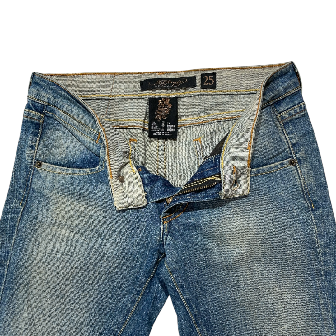 ED LOVE K*LLS SLOWLY EMBROIDERED JEANS (28-26)