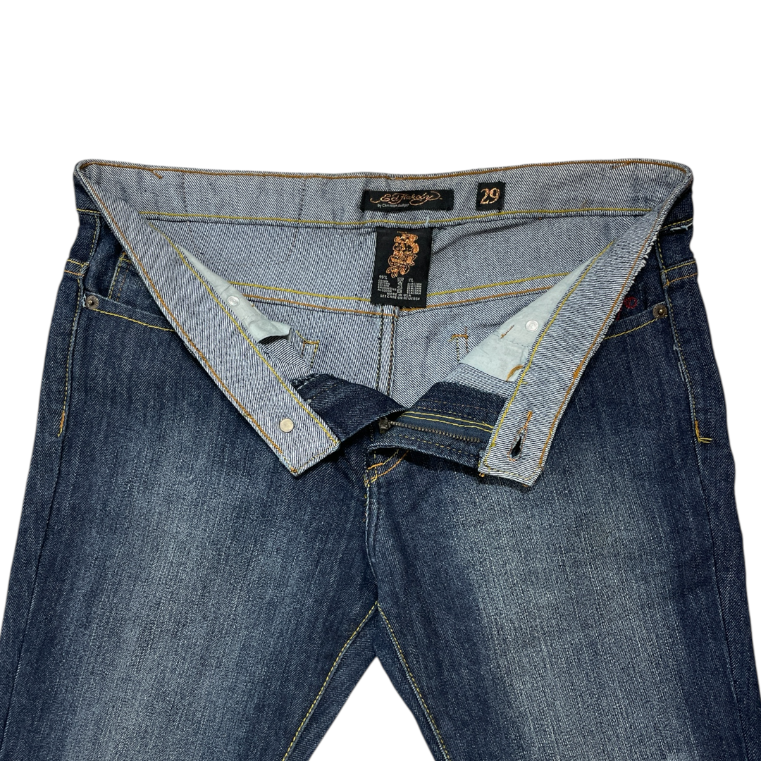 ED LOVE K*LLS SLOWLY EMBROIDERED JEANS (34-30)