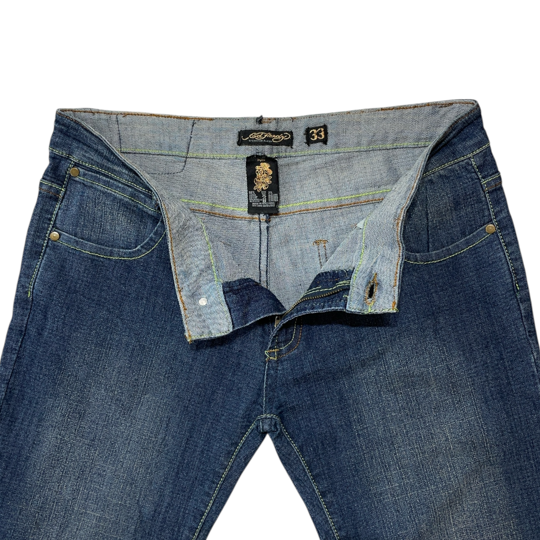 ED LOVE K*LLS EMBROIDERED JEANS (36-32)