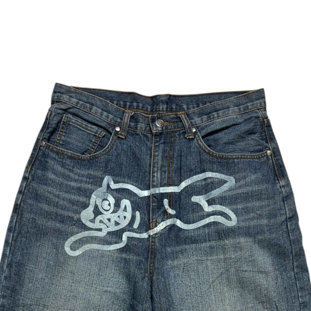 ED EMBROIDERED FRONT SPELLOUT JEANS [29-28] (Copy 3)