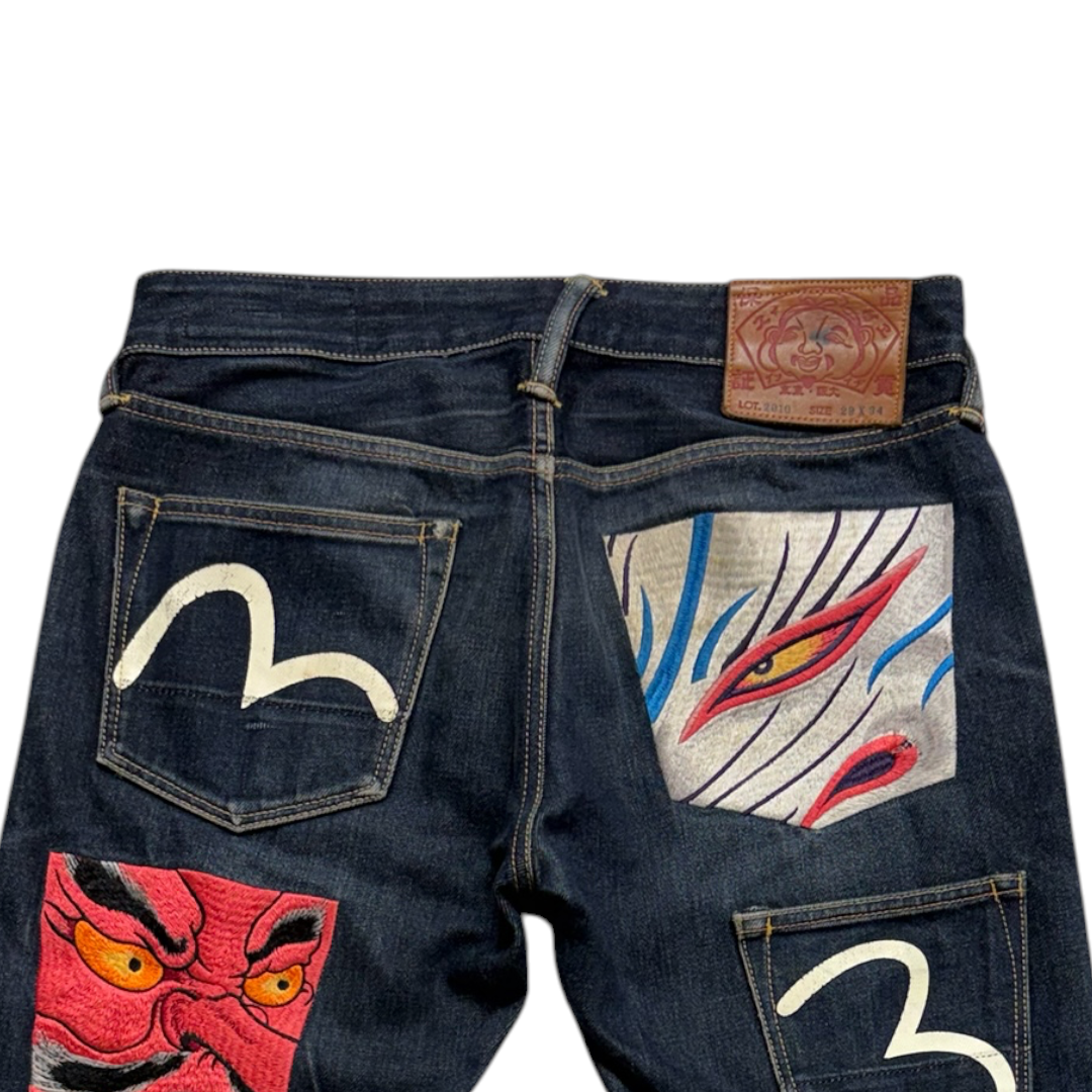 ED EMBROIDERED FRONT SPELLOUT JEANS [29-28] (Copy 4)