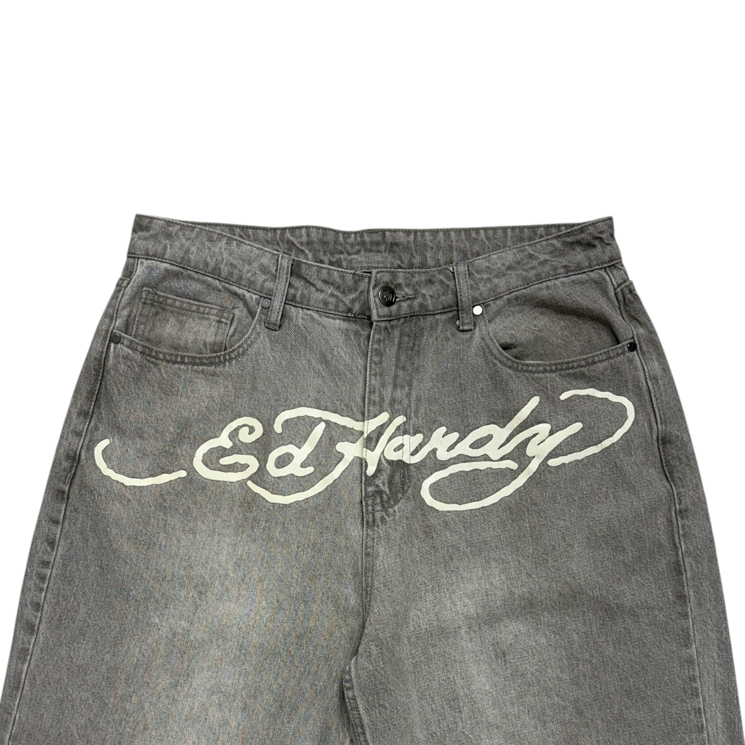 ED DRAGON EMBROIDERED JEANS [34to30]