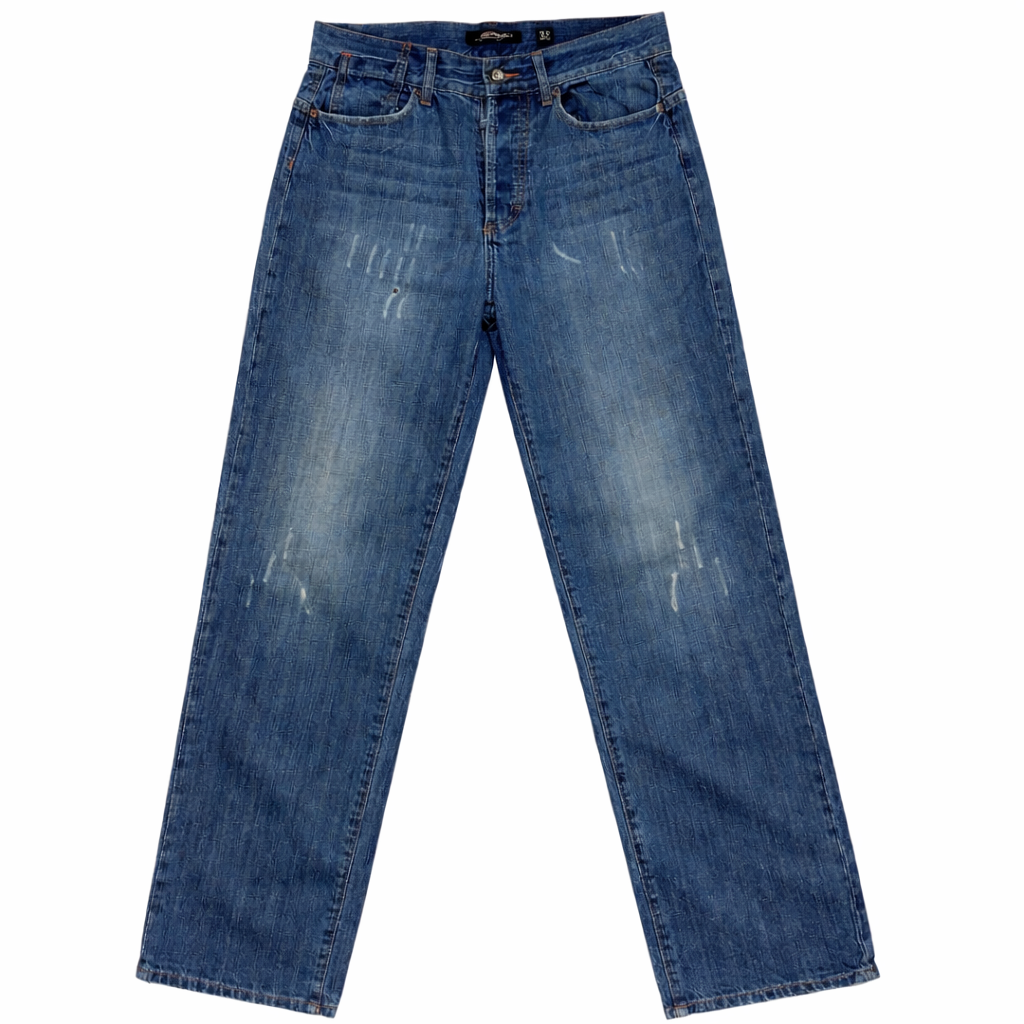 ED DARK WASH EMBROIDERED JEANS [32-28]