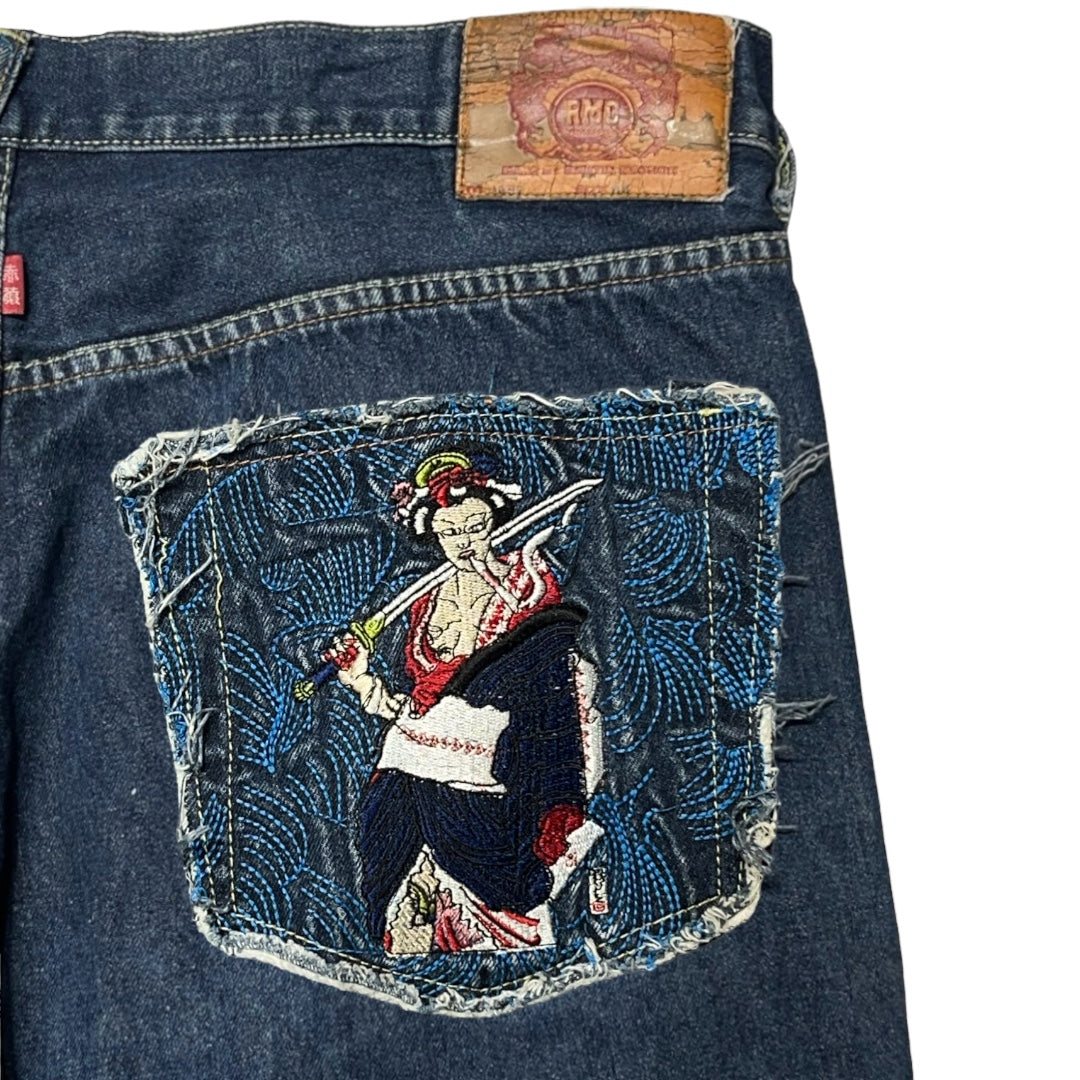 RMC EXPLICIT EMBROIDERY DENIM JEANS[44-40]