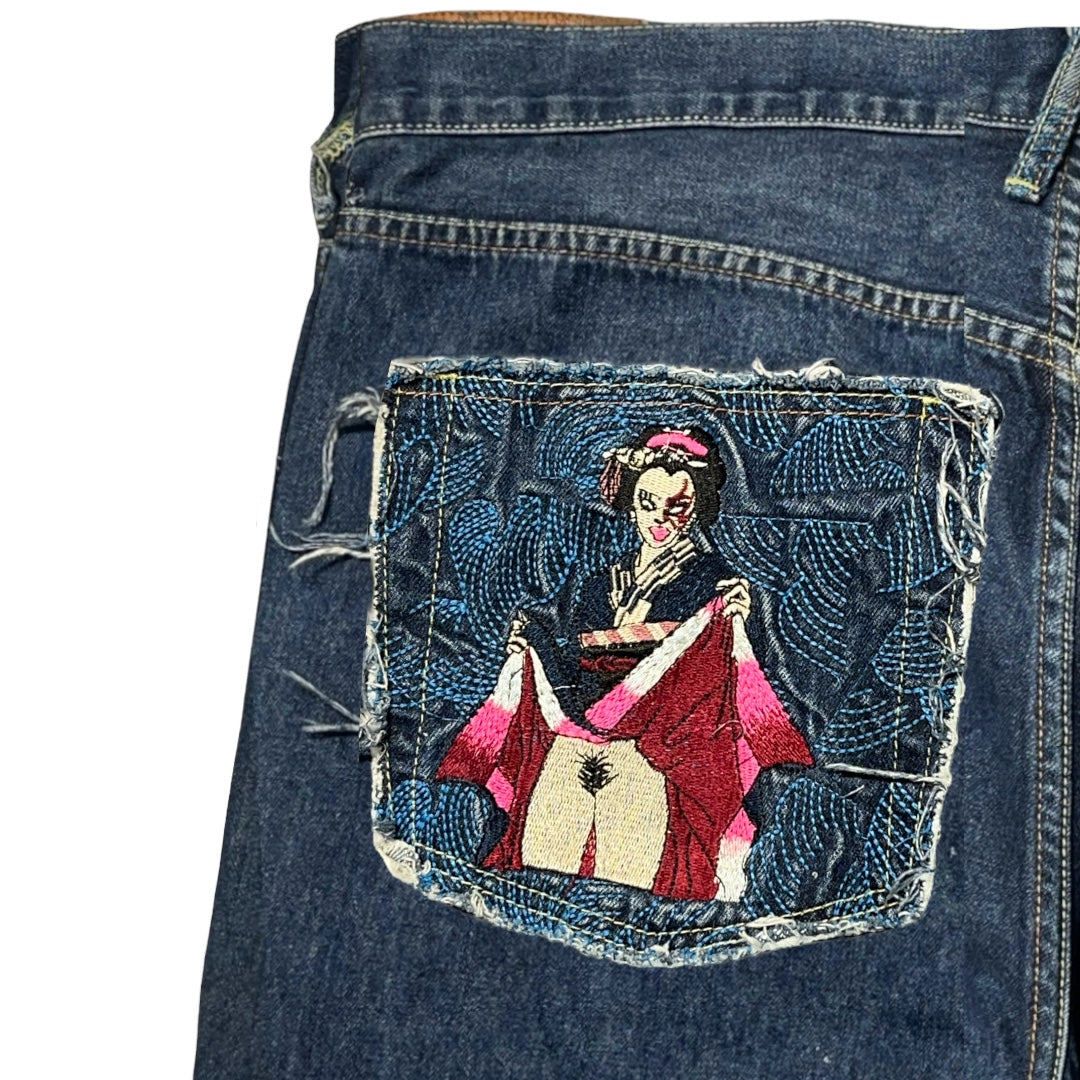 RMC EXPLICIT EMBROIDERY DENIM JEANS[44-40]